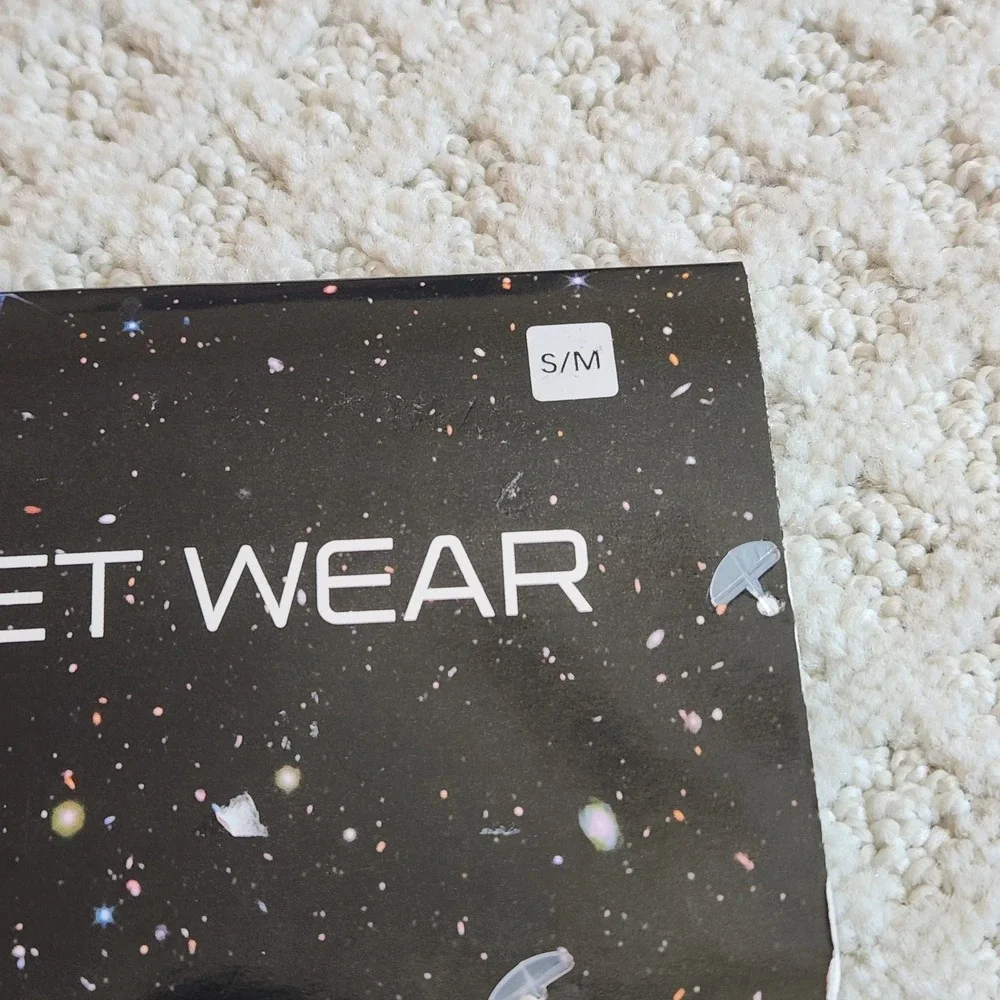 NWT‎ NASA Bandana Pet Wear Black size S/M Embroidered Space Logo Dog Accessory